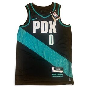 NBA Black Jersey with Teal Highlights